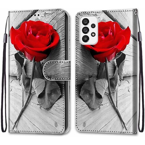 SJZG-Coque Pour Samsung Galaxy A73 5G, Etui Portefeuille Samsung A73 5G, Housse Coque Avec 360 Degrés Silicone Antichoc Protection Cover Cuir Pochette Magnétique Und Flip Béquille (Rose)