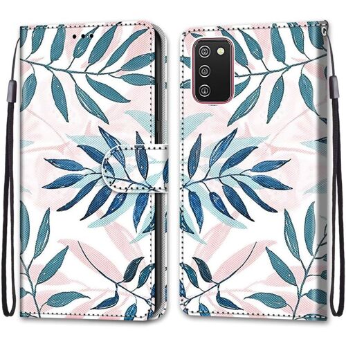 SJZG-Coque Pour Samsung Galaxy A02S / M02S, Etui En Cuir Pu Portefeuille Housse Coque Avec 360 Degrés Silicone Antichoc Protection Cover Cuir Pochette Magnétique Und Flip Béquille (Conifère)