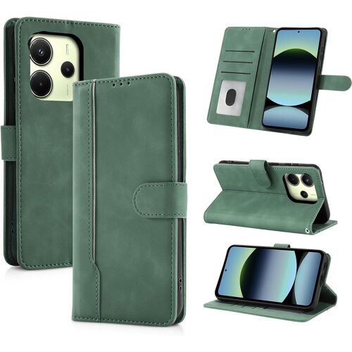 KAL-Coque Pour Xiaomi Redmi Note 14 4G (Nicht Für 5G) [Rfid Blocage] [Premium Pu] [ Pochette De Portefeuille ] [Fentes Pour Cartes] Etui À Redmi Note 14 4G (Vert)