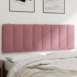 Vidaxl Coussin De Tête De Lit Rose 120 Cm Velours
