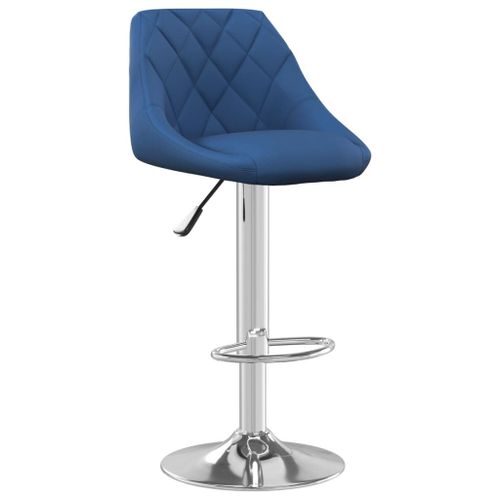 Vidaxl Tabouret De Bar Bleu Velours