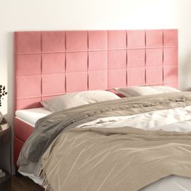 Prolenta Premium - Têtes De Lit 4 Pcs Rose 100x5x78/88 Cm Velours