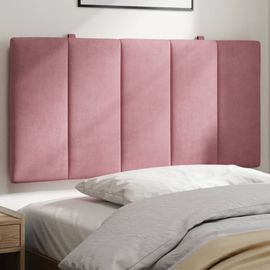 Vidaxl Coussin De Tête De Lit Rose 100 Cm Velours