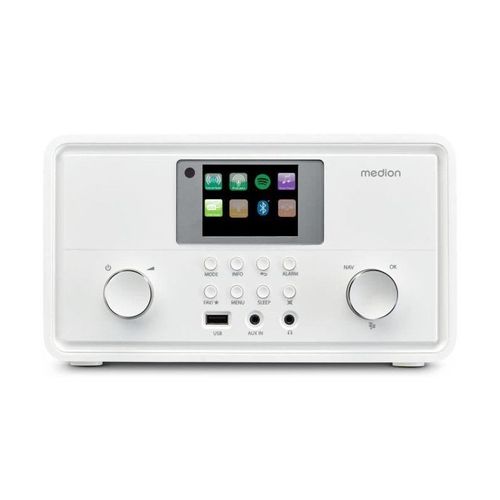 RADIO INTERNET - MEDION - DAB - BLUETOOTH - 2X10W RMS - BLANC