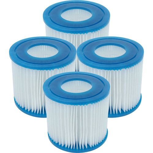 vhbw 4x Cartouche filtrante type VII compatible avec Summer Waves RP-350, RP-400, RX-600 spa, bain à remous - Filtre de rechange bleu / blanc