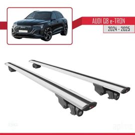 Barres De Toit - Audi - Q8 E-Tron 2023-2024 - Modèle Hook - Aluminium Noir - Charge Utile 300 Kg