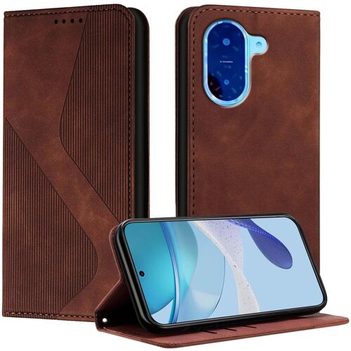SJZG-Coque Pour Xiaomi Redmi A5 4G, Etui Redmi A5 4G Cuir, Pu Cuir Portefeuille Housse Et Magnétique Flip Pochette Étui À Rabat Protection Case Avec Antichoc Tpu Housse (Marron)