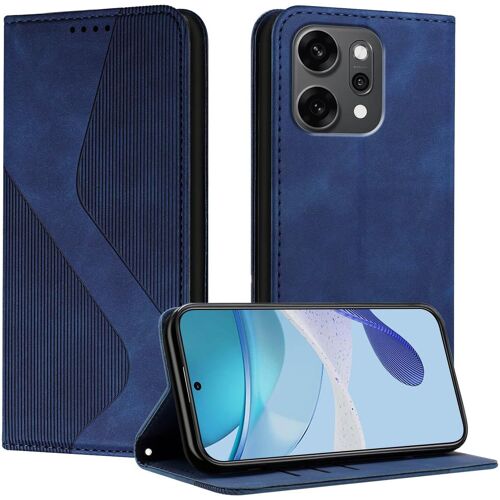 SJZG-Coque Pour Oppo Reno 14 Pro (Reno14 Pro), Etui Oppo Reno14 Pro Cuir, Pu Cuir Portefeuille Housse Et Magnétique Flip Pochette Étui À Rabat Protection Case Avec Antichoc Tpu Housse (Bleu)
