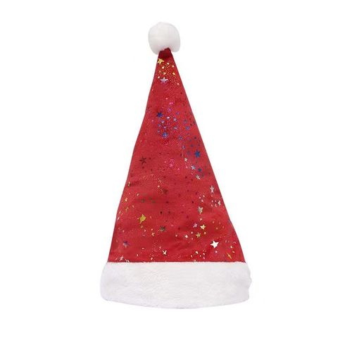 Nouveau Cap De Noël Super Soft Hot Stamping Couleur Étoile Adulte Cap De Noël