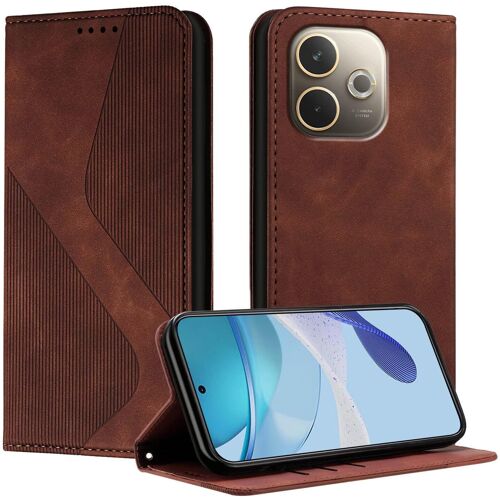 SJZG-Coque Pour Oppo A5 Pro 5G/4G, Etui Oppo A5 Pro 4G Cuir, Pu Cuir Portefeuille Housse Et Magnétique Flip Pochette Étui À Rabat Protection Case Avec Antichoc Tpu Housse (Marron)