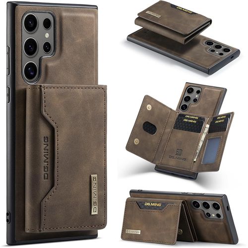 Sjzg-Étui Portefeuille 2 En 1 Pour Google Pixel 9 Pro Xl, Étui En Cuir Mat Avec Porte-Cartes Et Boucle Portefeuille Détachable - Café