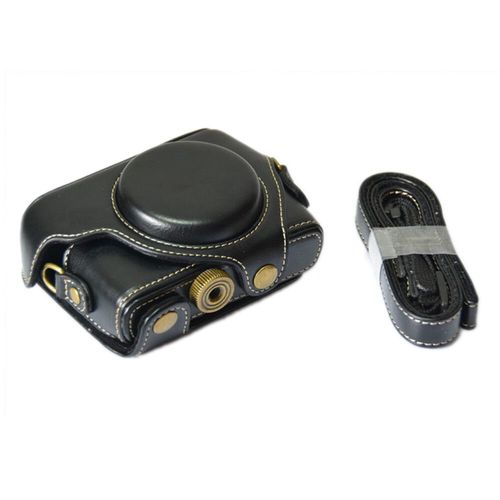 Étui pour appareil photo en cuir PU pour Sony RX100 RX100 II III RX100 IV V RX100 VI,housse de sac pour appareil photo avec sangle - Type Black