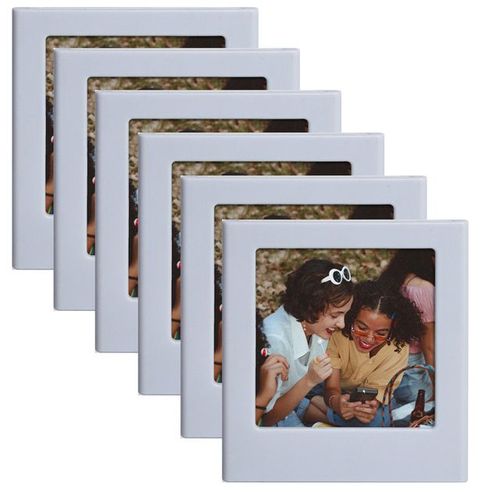 Cadres magnétiques adaptés à Fujifilm Instax Square SQ1 SQ6 SQ10 SQ40 SQ20,cadre photo carré pour imprimante à maillons de caméra - Type 6pcs Silver White