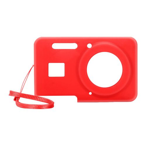 Housse de protection pour appareil photo numérique KODAK PIXPRO FZ55,étui de protection en Silicone souple,manchon léger,accessoires pour appareil photo avec lanière - Type Red