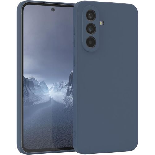 TRAHOO-Coque de protection en silicone pour Samsung Galaxy A56 5G - En silicone souple et résistant aux chocs - Avec protection de l'appareil photo - Fine - Protection TPU - Bumper - Bleu pétrole