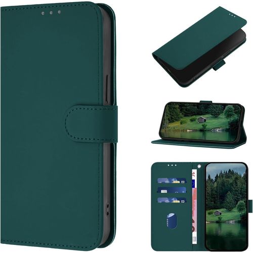 Sjzg-Coque Pour Samsung Galaxy A20e, Etui Protection Housse En Cuir Pu [Fentes Pour Cartes] Coque Magnétique, Antichoc Étui Portefeuille Flip Case Pour Samsung A20e (Vert)
