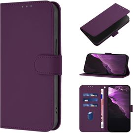 Kalanka-Coque Pour Samsung Galaxy A51, Etui Protection Housse En Cuir Pu [Fentes Pour Cartes] Coque Magnétique, Antichoc Étui Portefeuille Flip Case Pour Samsung A51 (Violet)