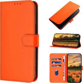 Sjzg-Coque Pour Samsung Galaxy S20 Fe 5g/4g, Etui Protection Housse En Cuir Pu [Fentes Pour Cartes] Coque Magnétique, Antichoc Étui Portefeuille Flip Case Pour Samsung S20 Fe 5g/4g (Orange)