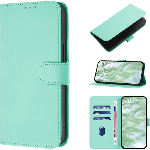 Sjzg-Coque Pour Samsung Galaxy A12, Etui Protection Housse En Cuir Pu [Fentes Pour Cartes] Coque Magnétique, Antichoc Étui Portefeuille Flip Case Pour Samsung A12 4g/5g (Vert Clair)
