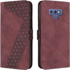 Sjzg-Coque Pour Samsung Galaxy Note 9, Étui Housse Protection En Cuir Pu [Pochette De Portefeuille] [Magnétique], Antichoc Etui À Rabat Pour Samsung Note 9 (Rouge)