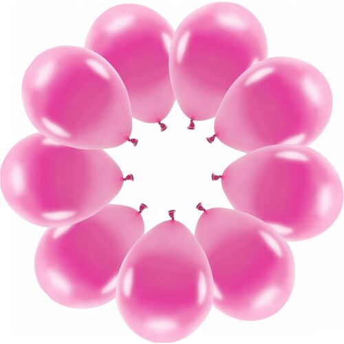 SJZG-Lot De 10 Ballons Écologiques Métalliques Fuchsia Fabriqués En Ue Décoration D'Anniversaire Fille Femme Ballon Décoratif Mariage Fête Ballons Colorés Adaptés À L'Hélium