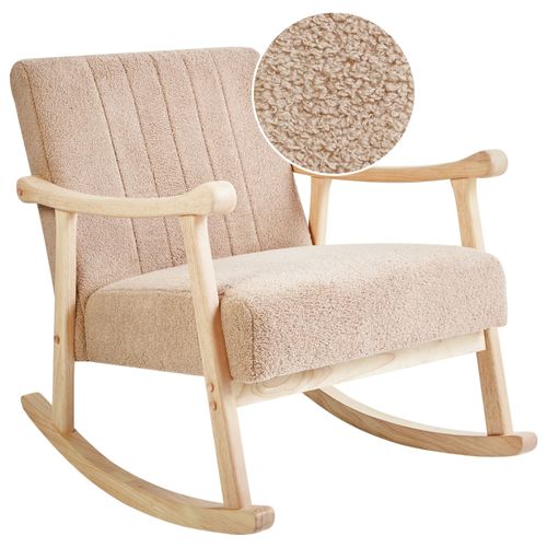 Fauteuil À Bascule Leknes Bouclé Beige