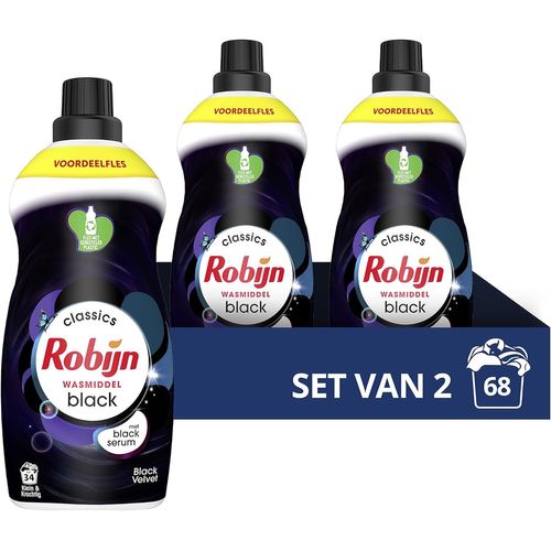Klein & Puissant Classics Black Velvet Lessive Liquide Spéciale Linge Foncé Et Noir - 2 X 34 Lavages - Pack Avantage[Z711]