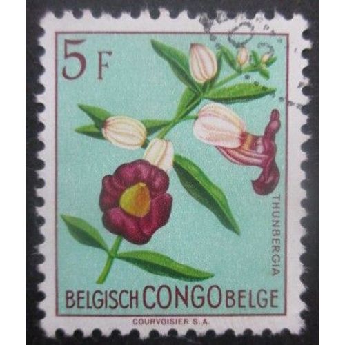 Congo Belge N°316 Fleurs Oblitéré