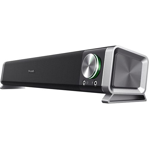 Asto Enceinte Pc Barre De Son 12 Watt, Avec Connecteurs Pour Casque Et Micro, Alimentation Usb, Système Audio Pour Pc, Ordinateur Portable, Tv - Noir