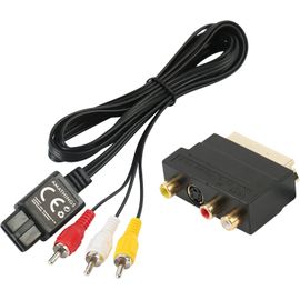 KAL-Câble Av Et Adaptateur Péritel In/Out + S-Video/S-Vhs Pour Nintendo Gamecube, Snes, N64, Gc, Ngc