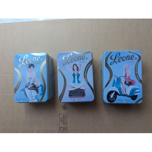 Lot De 3 Boites Vides En Metal Leone Pin Up