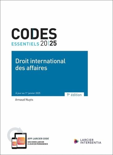 Droit International Des Affaires - Code Essentiel À Jour Au 1er Janvier 2025