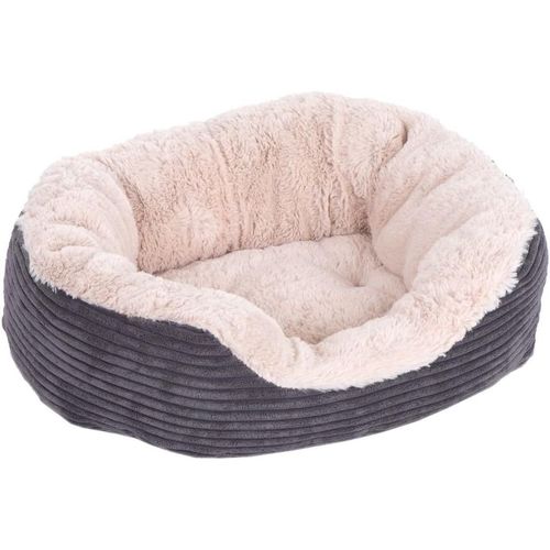 Kalanka-Panier Gris Jumbo Pour Chien En Velours Côtelé/Peluche 63,5 Cm