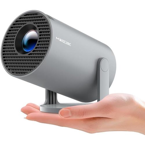 Mini Videoprojecteur 4K Supportée Android 11,Mini Projecteur 5G Wifi 6 Bt 5.4 720P Full Hd Native,Videoprojecteur Portable Correction Trapézoïdale Horizontale Automatique Rotatif À 180° (Gris)