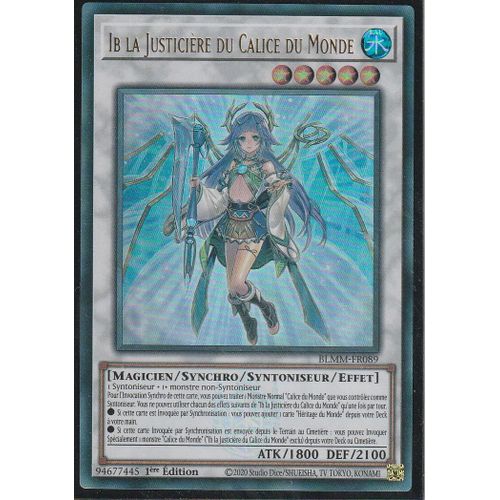 Carte Yu-Gi-Oh - Ib La Justicière Du Calice Du Monde - Blmm-Fr089 Ultra Rare - Tumulte Des Monstres
