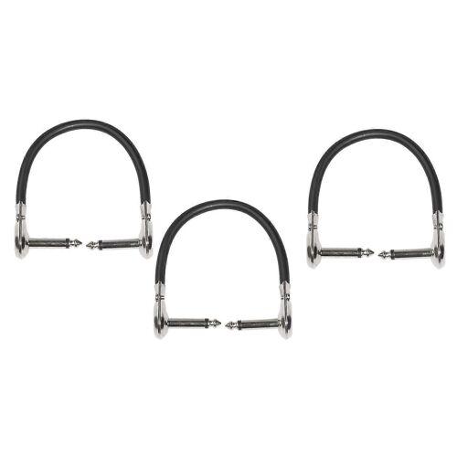 Câble De Raccordement Mâle Pour Pédale D'effet Guitare, 3 Pièces, 15 Cm (6 Po), 6,35 Mm, Fiche Coudée Ada 6,35 Mm