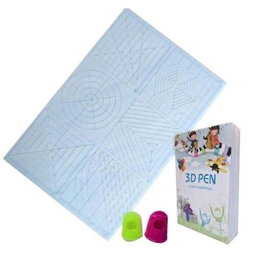 Modèle de stylo d'impression 3D polyvalent, tapis en silicone souple, modèles de dessin 3D, planche de copie avec doigt