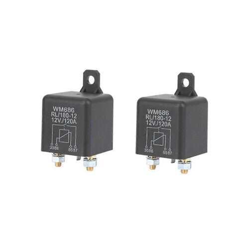 Lot de 2 relais d'isolement de batterie 12 V CC, charge 12 V/120 A, pour voiture, camion, voiture (12 V/120 A)
