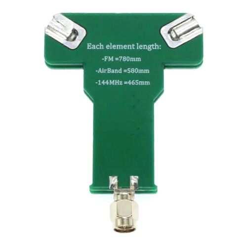 Antenne télescopique en corne de mouton à V positif pour satellite d'aviation FM 77M-415MHz, carte des nuages, dipôle en V
