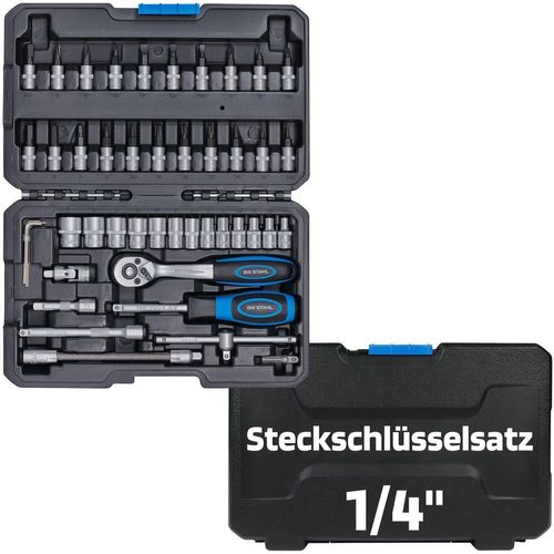 Jeu De Clés À Douille Hexagonales 1/4"-Coffret À Outils 48 Pièces-Petite Boîte À Cliquet Pour Voiture-Boîte À Écrous Avec Cliquet-Clé À Douille Et Jeu D'Embouts