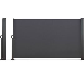 Paravent extérieur rétractable 1,6x4 m gris anthracite