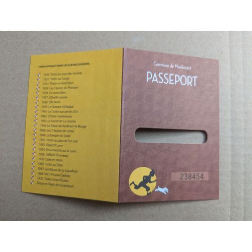 Passeport Figurine Officielle Tintin : Tintin