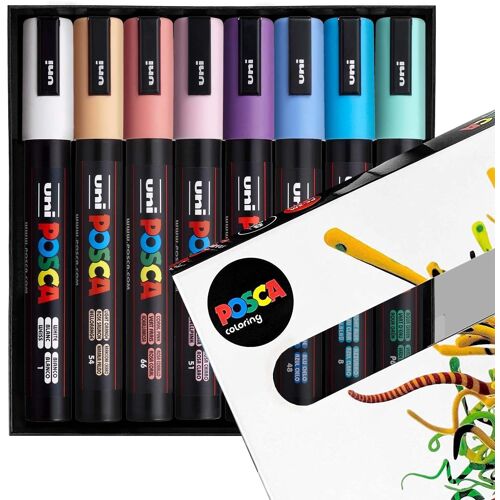 Uni Lot Pc 5m Metal - Lot De 8 Marqueurs