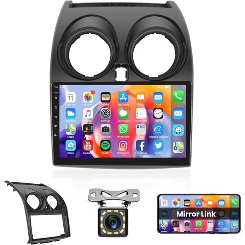 Android Autoradio Pour Nissan Qashqai 2006-2016 Avec Gps Navi Wifi Dab+ Bluetooth 9 Pouces Écran Autoradio 2 Din Avec Ios/Android Mirror Link Fm/Rds/Obd/Dvr/Eq Commandes Au Volant Caméra De [Z1219]