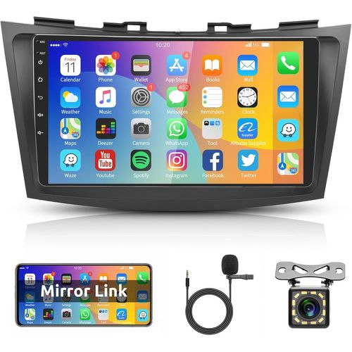 Android 13 Autoradio 2 Din Pour Suzuki Swift 2011-2017 Suzuki Ertiga 2012-2017 Avec Gps Navi Wifi 9 Pouces Écran Tactile Autoradio Avec Lien Miroir Bluetooth Fm/Rds Dab/Obd/Dvr/Swc/Eq Caméra[Z1763]