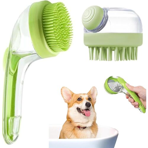 Lot De 2 Brosse De Bain Animaux,Brosse De Bain Pour Chien Haustier Badebürste Idéal Pour Chiens Et Chats Toilettage Et Massage Efficaces Du Pelage (1 Longue,1 Courte)