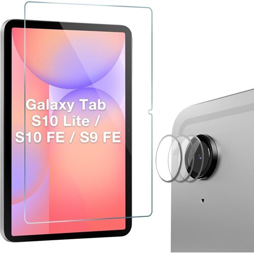 1 Verre Trempé pour Galaxy Tab S10 Lite 10,9"" 2025/Tab S10 FE 2025/S9 FE 2023 10,9 Pouces avec 3 Films de Protection pour Objectif, Protection d¿Écran Haute Définition Anti-Rayures Sans Bulles
