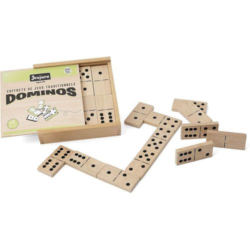 - 8141- Jeux De Société-Jeu De Grands Dominos En Bois - Coffret En Bois[Z1833]