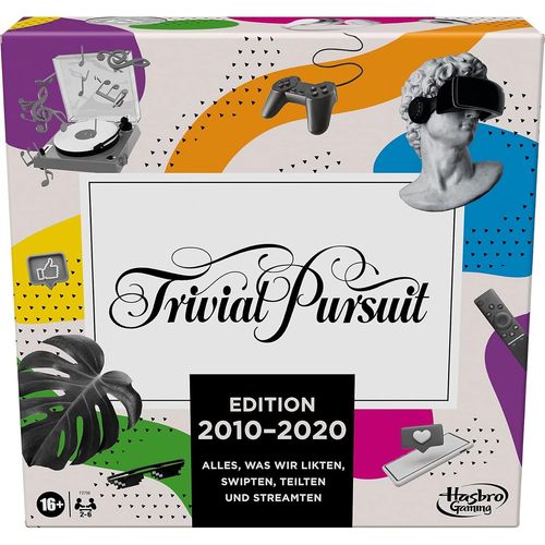 Hasbro L'édition 2010 De Trivial Pursuit Comprend Les Années 2010-2020, Jeu De Société Pour Adultes Et Adolescents, Pour 2 À 6 Joueurs À Partir De 16 Ans - Langue Allemande[Z435]