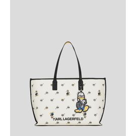 Karl Lagerfeld - Sac Cabas À Imprimé Disney X Kl, Femme, Crème Cannoli-noir, Taille: One Size